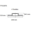 DISCOS DE FRENO OMP DEL. Ø 239 mm SEAT/VW