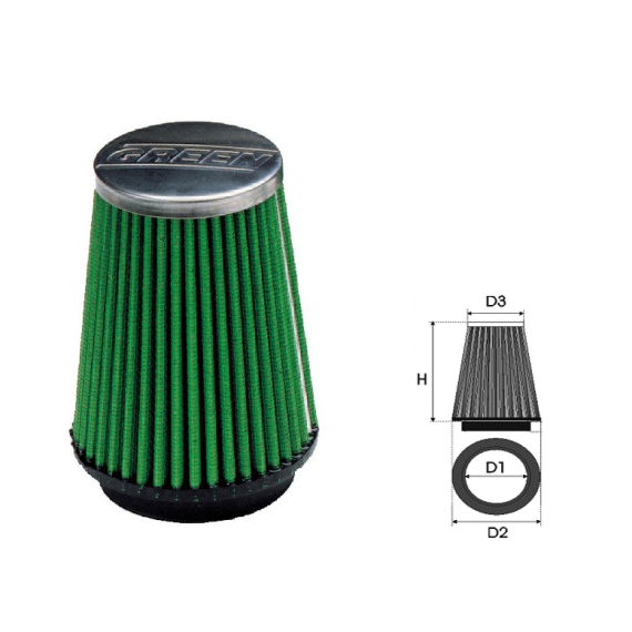 Air-cleaner Green Conical Ø 40 MM