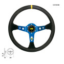 OMP CORSICA LEATHER WHEEL ROUND BLUE