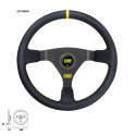 OMP WRC SEMI-MOVED STEERING WHEEL BLACK SMOOTH LEATHER