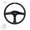 OMP VELOCITA 'FLAT STEERING WHEEL 380 mm SMOOTH LEATHER