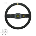 OMP RALLY 2 ARMS LEATHER STEERING WHEEL