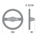 VOLANTE SPARCO R215 2 BRAZOS Ø350mm PIEL VUELTA