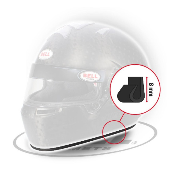 LOWER RUBBER PROFILE BELL HELMETS (8 MM) 1.7 METERS