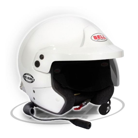 CASCO BELL MAG-10 RALLY SPORT BLANCO HANS FIA8859-2015