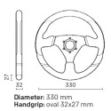 OMP RACING GP FLAT STEERING WHEEL