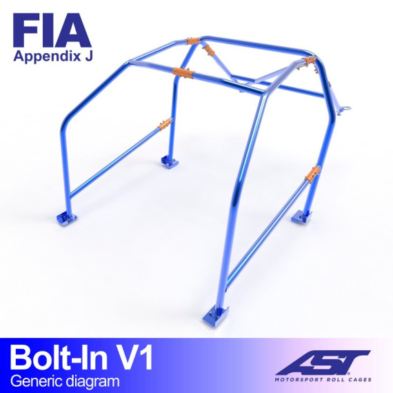 Roll Cage FIAT 124 4-doors Sedan BOLT IN V1