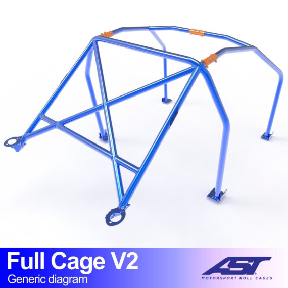 Roll Cage AUDI Coupe (B3) 2-doors Coupe Quattro FULL CAGE V2