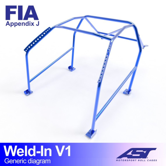 Roll Cage FIAT Panda (Type 141) 3-doors Hatchback FWD WELD IN V1