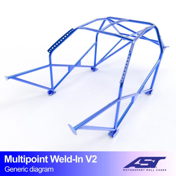 Roll Cage FIAT Panda (Type 141) 3-doors Hatchback 4x4 MULTIPOINT WELD IN V2