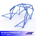 Roll Cage FIAT Panda (Type 141) 3-doors Hatchback 4x4 MULTIPOINT WELD IN V3