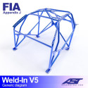 Roll Cage AUDI Coupe (B3) 2-doors Coupe Quattro WELD IN V5