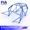 Roll Cage AUDI Coupe (B3) 2-doors Coupe Quattro MULTIPOINT WELD IN V5