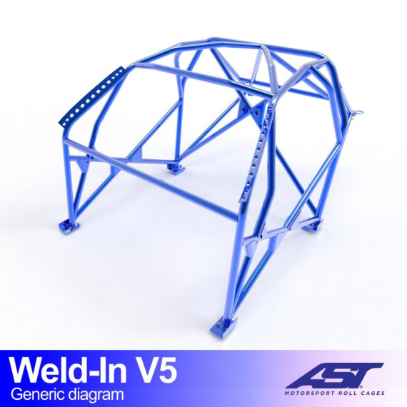 Roll Cage AUDI A1 (8X) 3-doors Hatchback FWD WELD IN V5