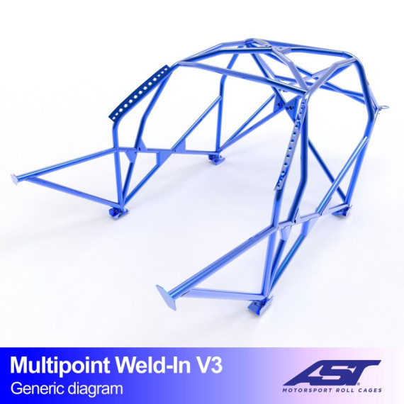 Arceau de Sécurité AUDI A3 / S3 (8L) 3-doors Hatchback Quattro MULTIPOINT WELD IN V3