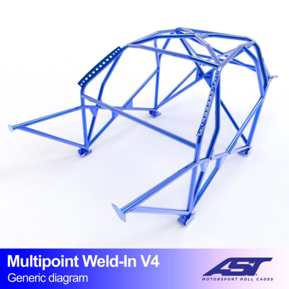 Arco de Seguridad AUDI A3 / S3 (8L) 3-puertas Hatchback Quattro MULTIPUNTO SOLDAR V4