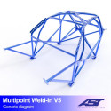 Roll Cage AUDI A3 / S3 (8L) 3-doors Hatchback Quattro MULTIPOINT WELD IN V5