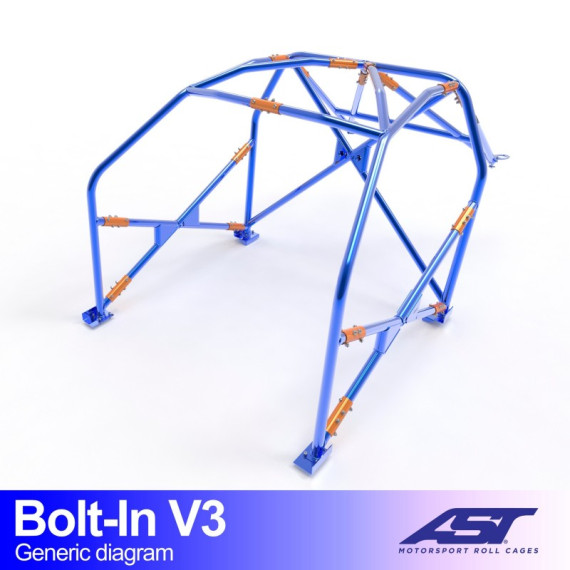 Arco de Seguridad AUDI A4 / S4 (B5) 4-puertas Sedan FWD ATORNILLAR V3