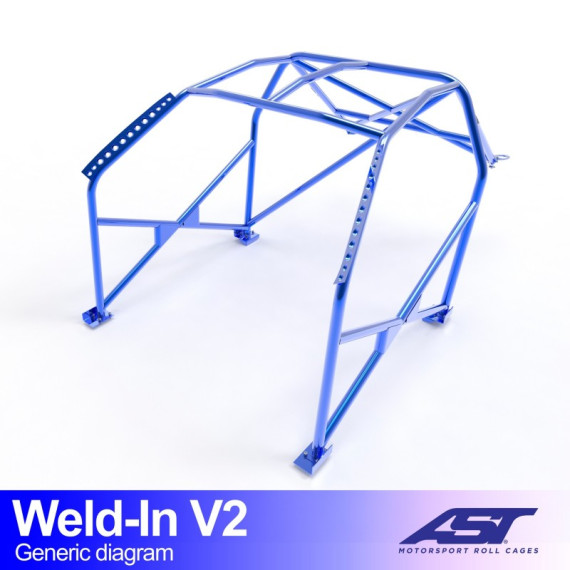 Roll Cage AUDI A4 / S4 (B5) 4-doors Sedan FWD WELD IN V2