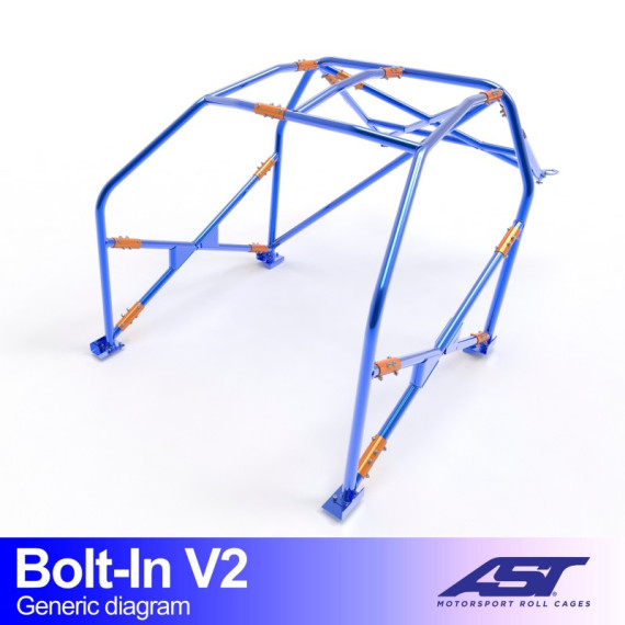 Arco de Seguridad BMW (E30) 3-Series 4-puertas Sedan RWD ATORNILLAR V2