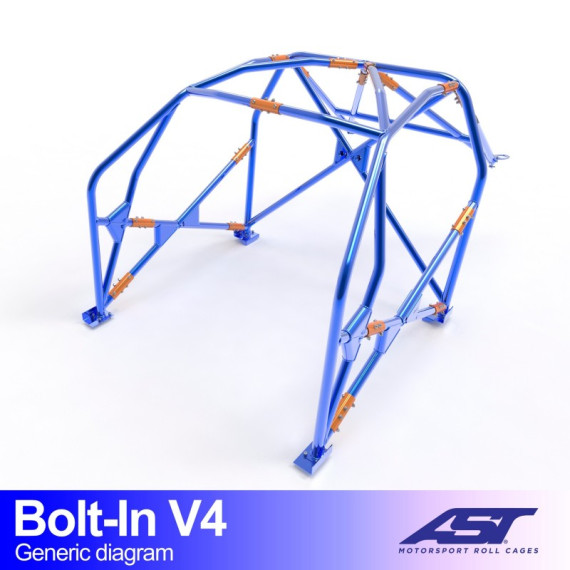 Roll Cage HONDA CRX (EF/ED/EE) 3-door Coupe BOLT IN V4