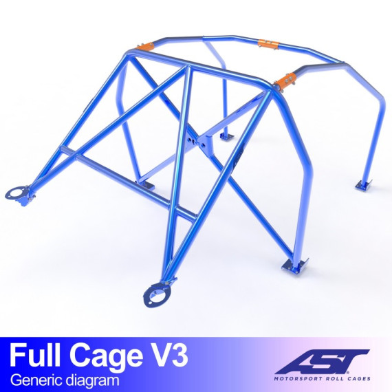 Arco de Seguridad MAZDA RX-7 (FD) 3-puertas Coupe FULL CAGE V3