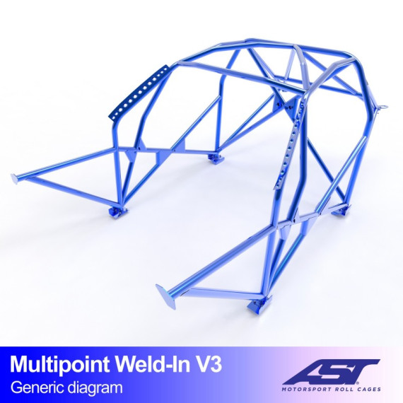 Roll Cage NISSAN Silvia (S15) 2-doors Coupe MULTIPOINT WELD IN V3