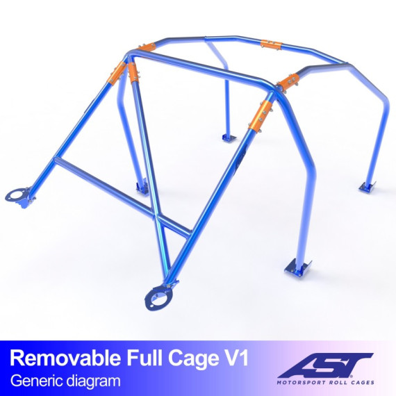 Roll Cage OPEL Astra (F) 3-doors Hatchback REMOVABLE FULL CAGE V1