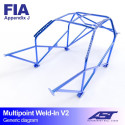 Roll Cage SEAT Ibiza (021) 3-doors Hatchback MULTIPOINT WELD IN V2