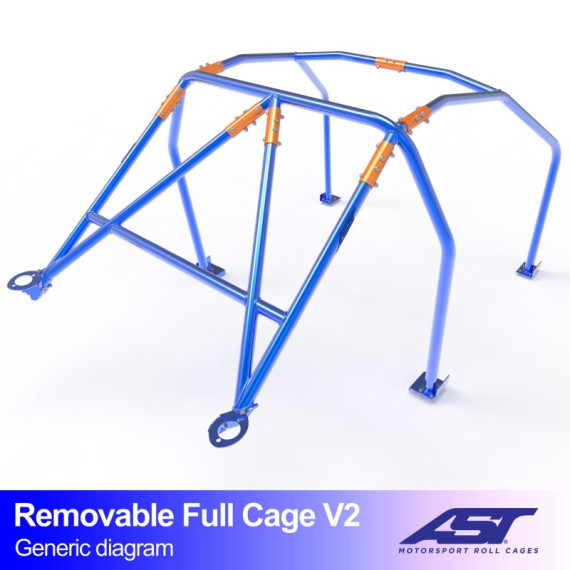 Arco de Seguridad SUBARU BRZ (ZC6) 2-puertas Coupe DESMONTABLE FULL CAGE V2