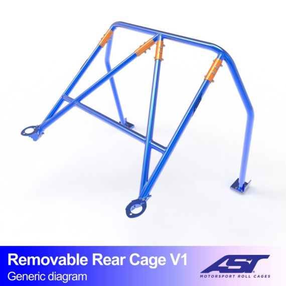 Roll Bar TOYOTA MR-2 (W20) 2-doors Roadster REMOVABLE REAR CAGE V1