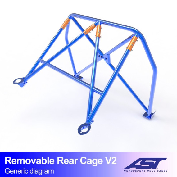 Arco Trasero TOYOTA MR-2 (W20) 2-puertas Roadster DESMONTABLE REAR CAGE V2