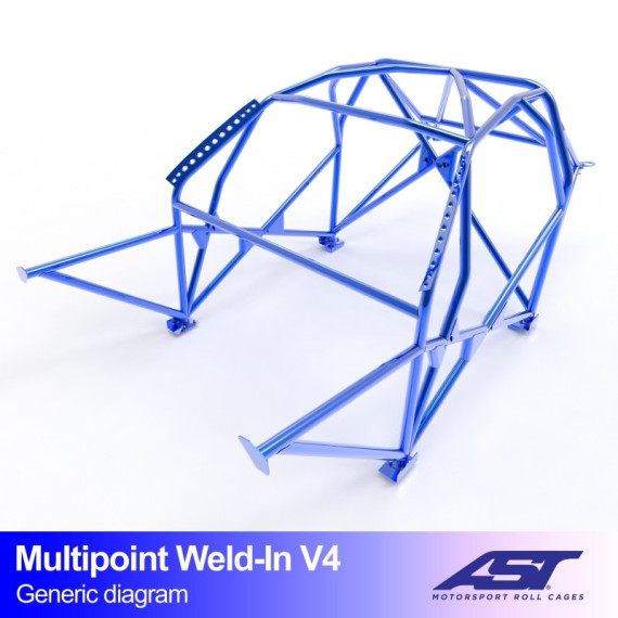 Roll Cage TOYOTA MR-2 (W20) 2-doors Roadster MULTIPOINT WELD IN V4