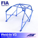 Roll Cage VW Golf (Mk2) 3-doors Hatchback WELD IN V3