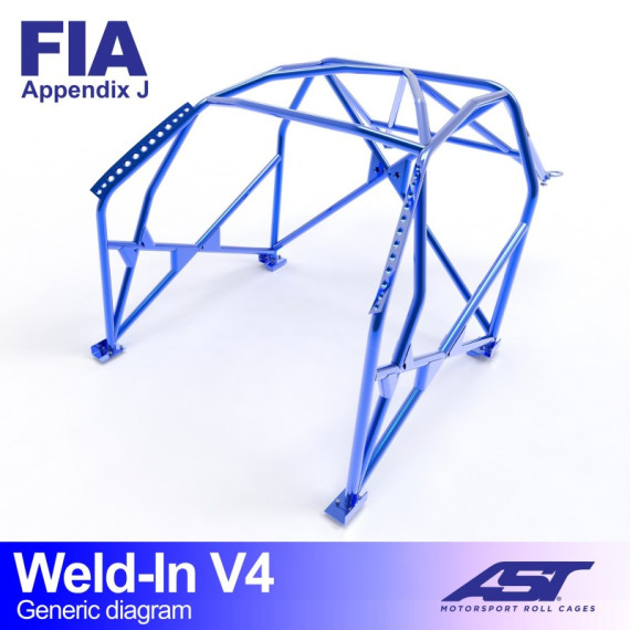 Arco de Seguridad PORSCHE 944 (1982-1991) 3-puertas Coupe RWD SOLDAR V4