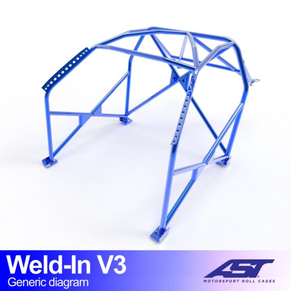 Roll Cage TOYOTA MR-2 (W30) 2-doors Roadster WELD IN V3