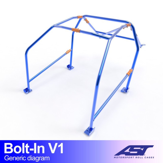 Roll Cage NISSAN Skyline (R34) 2-door Coupe BOLT IN V1