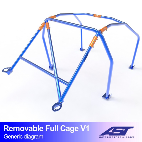 Arceau de Sécurité CITROËN Saxo (Phase 1/2) 5-door Hatchback REMOVABLE FULL CAGE V1