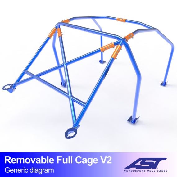 Roll Cage CITROËN AX (Phase 1/2) 5-door Hatchback REMOVABLE FULL CAGE V2