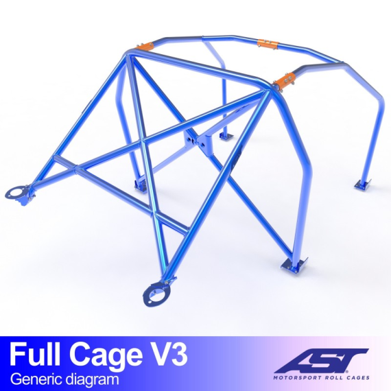 Arceau de Sécurité CITROËN Saxo (Phase 1/2 ) 3-doors Hatchback FULL CAGE V3