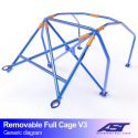 Arco de Seguridad CITROËN Xsara (Phase 1/2 ) 3-puertas Hatchback DESMONTABLE FULL CAGE V3