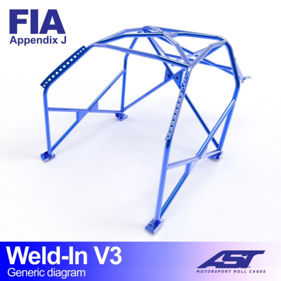 Arceau de Sécurité CITROËN AX (Phase 1/2 ) 3-doors Hatchback WELD IN V3