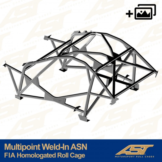 FIA Homologated Roll Cage TOYOTA MR-2 (W30) 2-doors Roadster MULTIPOINT WELD IN ASN