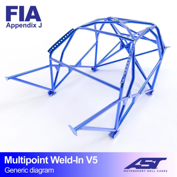 Roll Cage CITROËN AX (Phase 1/2 ) 3-doors Hatchback MULTIPOINT WELD IN V5