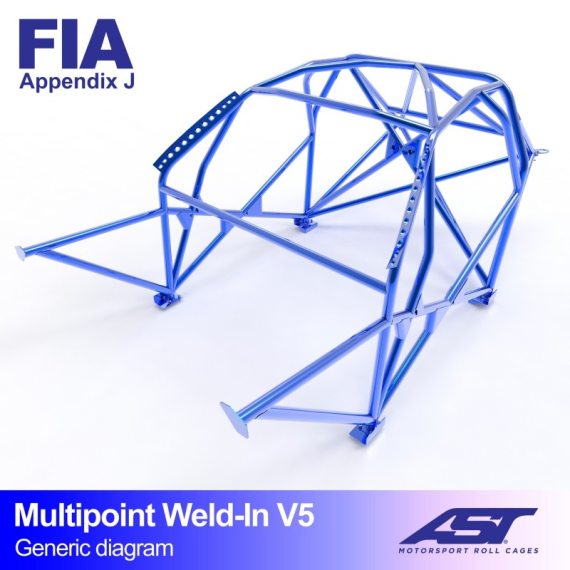 Roll Cage CITROËN Xsara (Phase 1/2 ) 3-doors Hatchback MULTIPOINT WELD IN V5