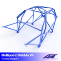 Roll Cage CITROËN C2 (Phase 1/2 ) 3-doors Hatchback MULTIPOINT WELD IN V4