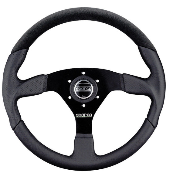 VOLANTE PLANO SPARCO L505 PIEL LISA/VUELTA BRAZOS NEGROS